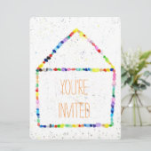 Colorful Waterverf house "You're Investissement" k Kaart (Staand voorkant)