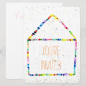 Colorful Waterverf house "You're Investissement" k Kaart (Voorkant / Achterkant)