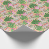 Colorful Waterverf Llama Pattern Cadeaupapier (Hoek)