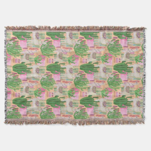 Colorful Waterverf Llama Pattern Deken (Voorkant)