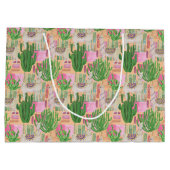 Colorful Waterverf Llama Pattern Groot Cadeauzakje (Achterkant)