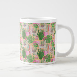 Colorful Waterverf Llama Pattern Grote Koffiekop
