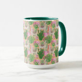 Colorful Waterverf Llama Pattern Mok (Voorkant rechts)