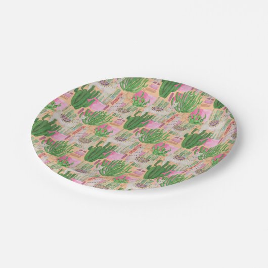 Colorful Waterverf Llama Pattern Papieren Bordje (Gekanteld)