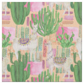 Colorful Waterverf Llama Pattern Stof (Close Up)