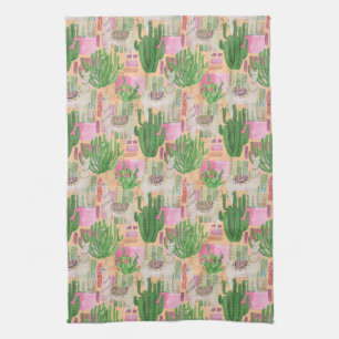 Colorful Waterverf Llama Pattern Theedoek