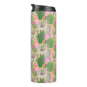 Colorful Waterverf Llama Pattern Thermosbeker (Geroteerd rechts)