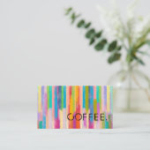 Colorful Waterverf Loyalty Coffee Visitekaartje (Staand voorkant)