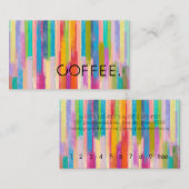 Colorful Waterverf Loyalty Coffee Visitekaartje (Voorkant / Achterkant)