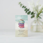 Colorful Waterverf Macaron Cookies Baker Business Visitekaartje