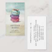 Colorful Waterverf Macaron Cookies Baker Business Visitekaartje