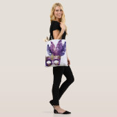 COLORFUL WATERVERF MARDI GRAS MASK TOTE BAG (Op model)