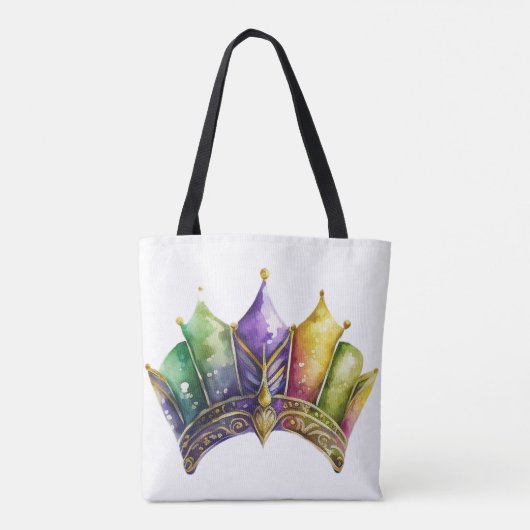 COLORFUL WATERVERF MARDI GRAS TOTE BAG (Achterkant)