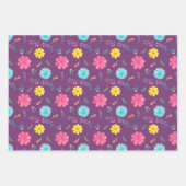 Colorful Waterverf Mexican Fiesta Flowers Inpakpapier Vel (Voorkant)