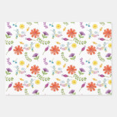 Colorful Waterverf Mexican Fiesta Flowers Inpakpapier Vel (Voorkant 2)