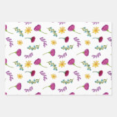 Colorful Waterverf Mexican Fiesta Flowers Inpakpapier Vel (Voorkant 3)