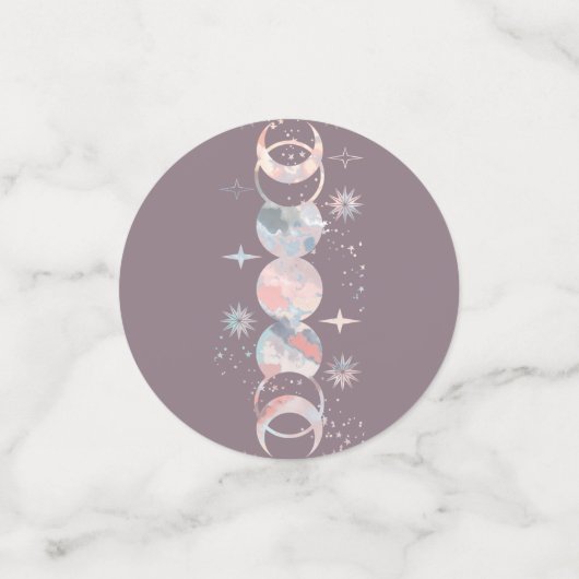 Colorful Waterverf Moons Confetti (Kleine voorkant)