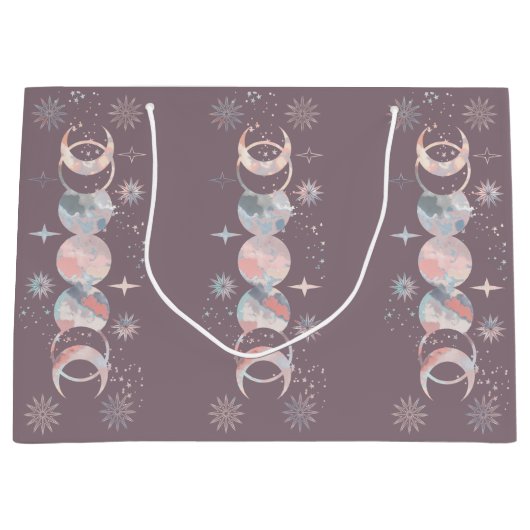 Colorful Waterverf Moons Groot Cadeauzakje (Voorkant)