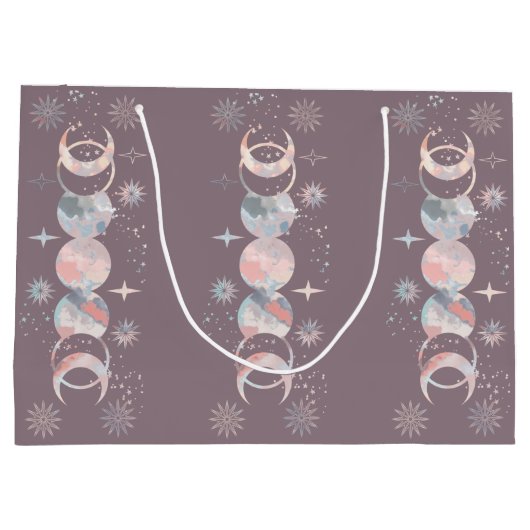 Colorful Waterverf Moons Groot Cadeauzakje (Achterkant)