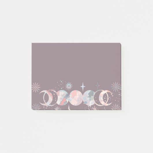 Colorful Waterverf Moons Post-it® Notes (Voorkant)