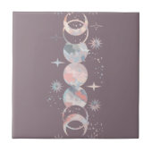 Colorful Waterverf Moons Tegeltje (Voorkant)