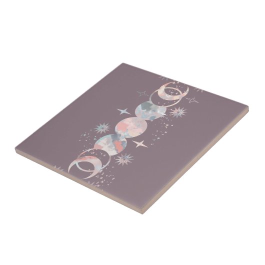 Colorful Waterverf Moons Tegeltje (Zijkant)