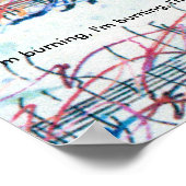 Colorful Waterverf Music Sheet Burden voor u Poster (Hoek)