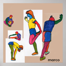 Colorful Waterverf noStretch oefent Poster uit