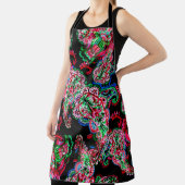 Colorful waterverf paisley floral illustration pa schort (Insitu)