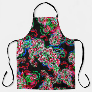 Colorful waterverf paisley floral illustration pa schort