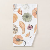 Colorful Waterverf Pumpkin Patroon | Autumn Vibes Bad Handdoek (Handdoek)