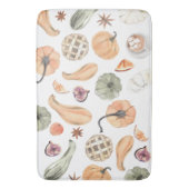 Colorful Waterverf Pumpkin Patroon | Autumn Vibes Badmat (Voorkant Verticaal)