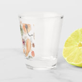 Colorful Waterverf Pumpkin Patroon | Autumn Vibes Shot Glas (Rechts)