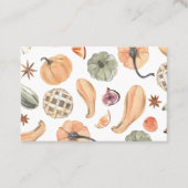 Colorful Waterverf Pumpkin Patroon | Autumn Vibes Visitekaartje (Voorkant)