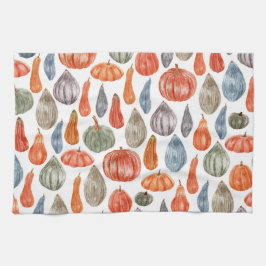 Colorful Waterverf Pumpkins Collectie   Theedoek