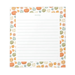 Colorful Waterverf Pumpkins Notitieblok