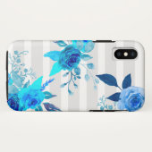 Colorful waterverf roos hoesje iPhone X (Achterkant (horizontaal))