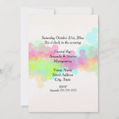 Colorful Waterverf Splatter Cocktail Party Kaart (Achterkant)