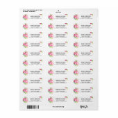 Colorful Waterverf Spring Blooms Adres label (Full Sheet)