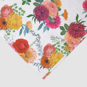 Colorful Waterverf Spring Flowers Illustratie Tissuepapier (Detail)