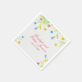 Colorful Waterverf Summer Flowers Servetten (Hoek)