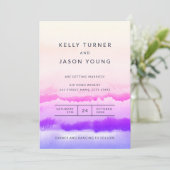 Colorful Waterverf Tie Dye Abstract bruiloft  Kaart (Staand voorkant)