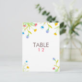 Colorful Waterverven Summer Flowers Briefkaart (Staand voorkant)