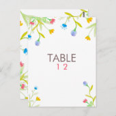 Colorful Waterverven Summer Flowers Briefkaart (Voorkant / Achterkant)