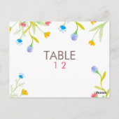 Colorful Waterverven Summer Flowers Briefkaart (Achterkant)