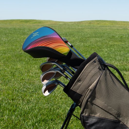 Colorful Wave Initiaal Golfheadcover (Insitu)
