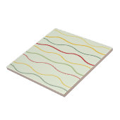 Colorful Wave Lines Pattern Ceramic Tegel Tegeltje (Zijkant)