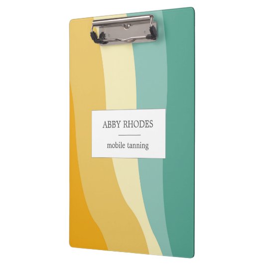 Colorful wave lines personalized klembord (Links)