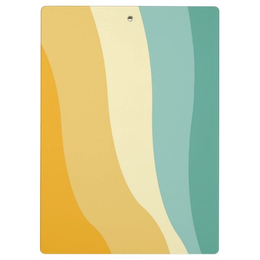 Colorful wave lines personalized klembord (Achterkant)