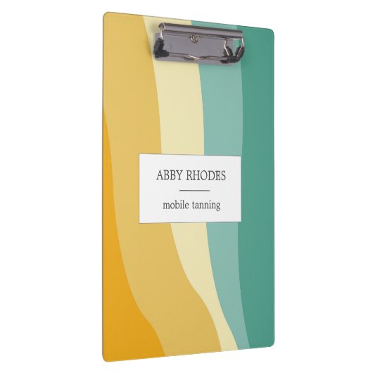 Colorful wave lines personalized klembord (Rechts)